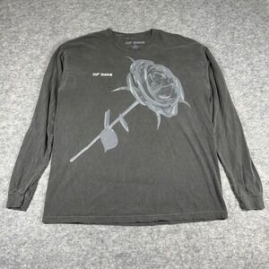 Pop‎ Smoke Graphic T-Shirt Mens XL Black Excellent Rose Long Sleeve Merch Tee